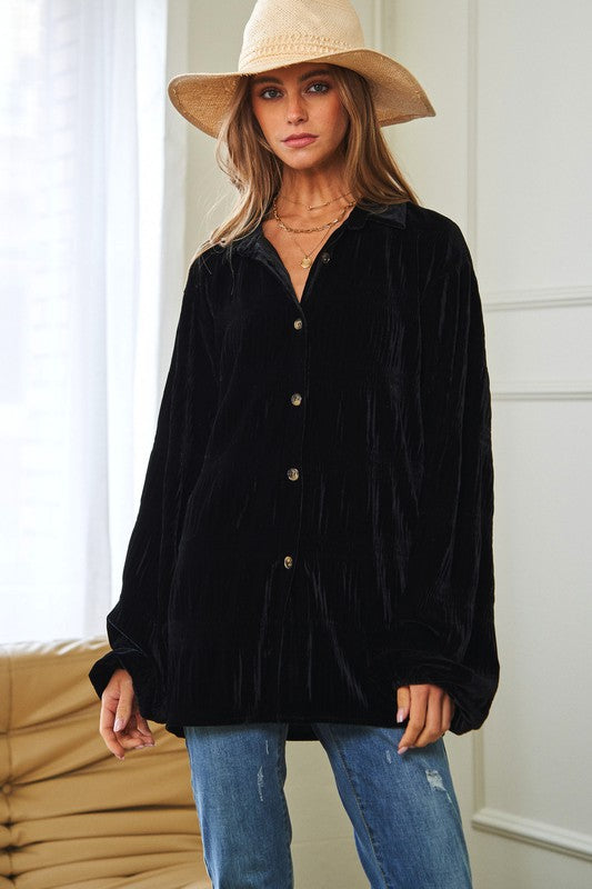 LAURIE Long Sleeve Button Top