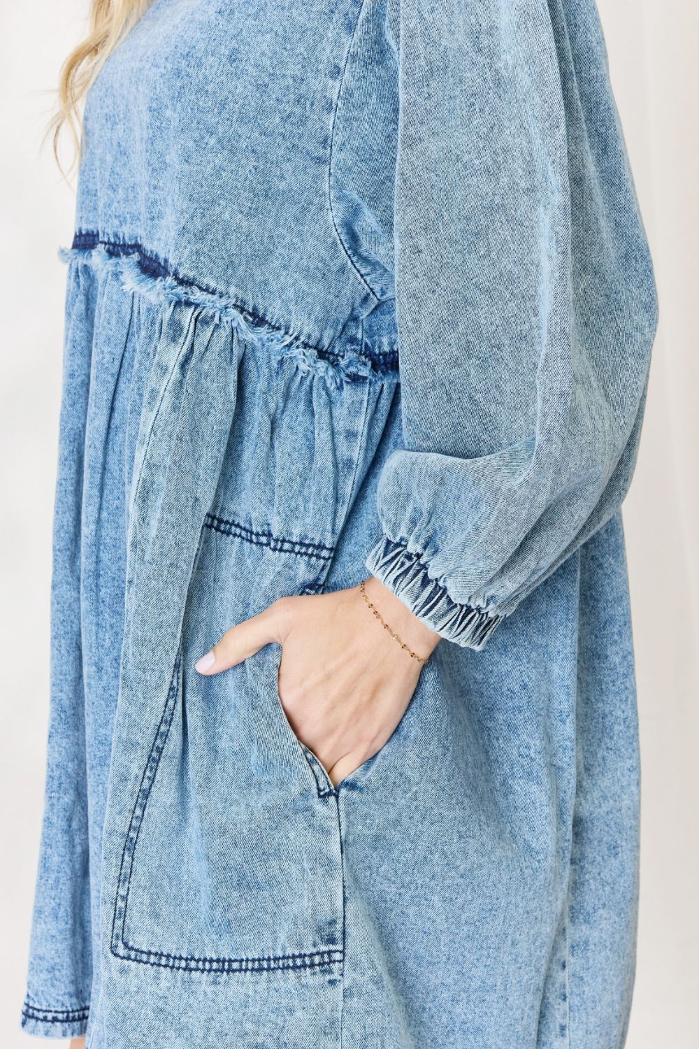 OLIVIA Oversized Denim Babydoll Dress