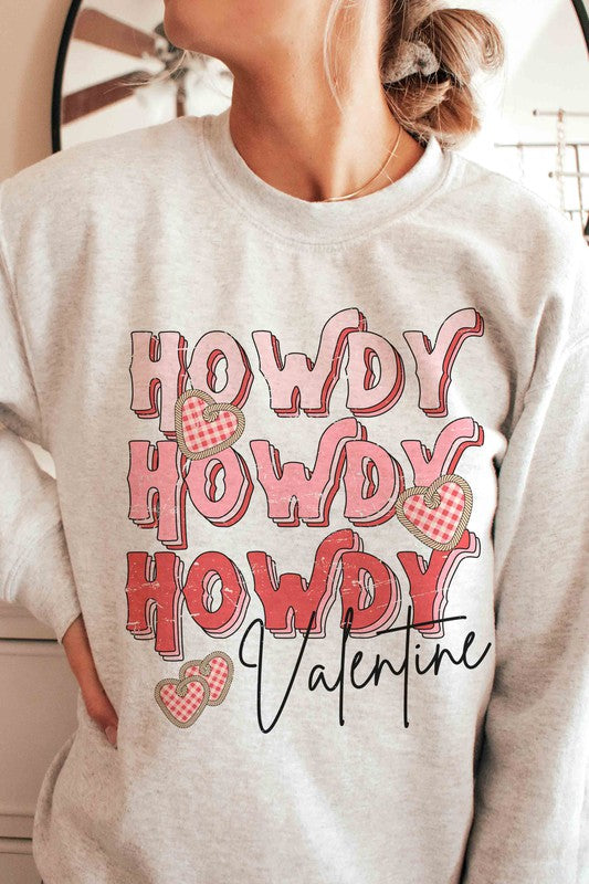 HOWDY VALENTINE Graphic Sweatshirt