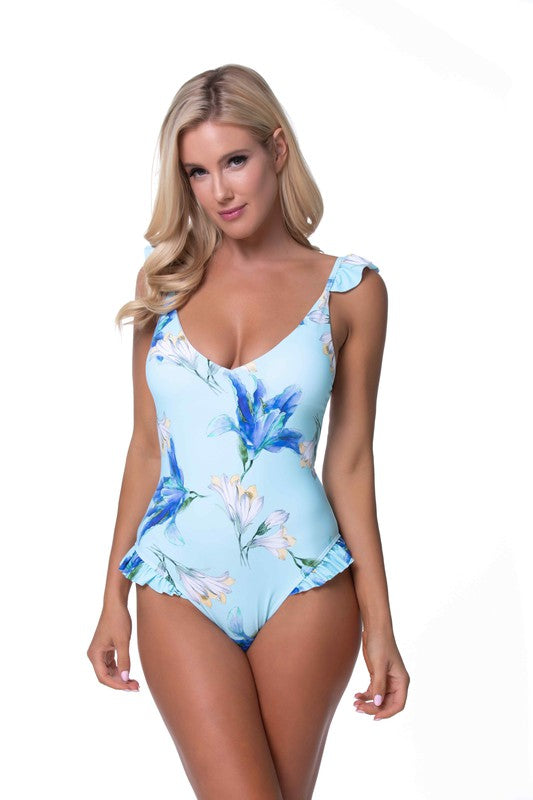 BLAIR Blue One-Piece Swimsuit