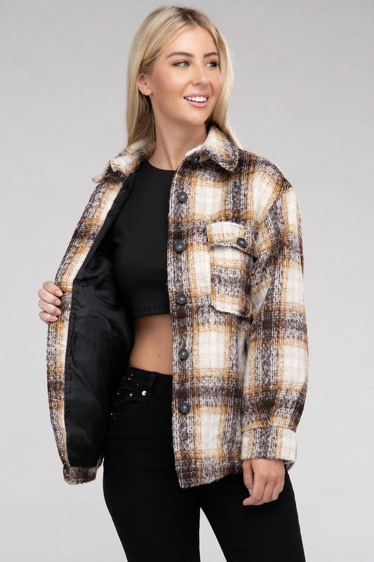 PRISCILLA Plaid Flannel Shacket