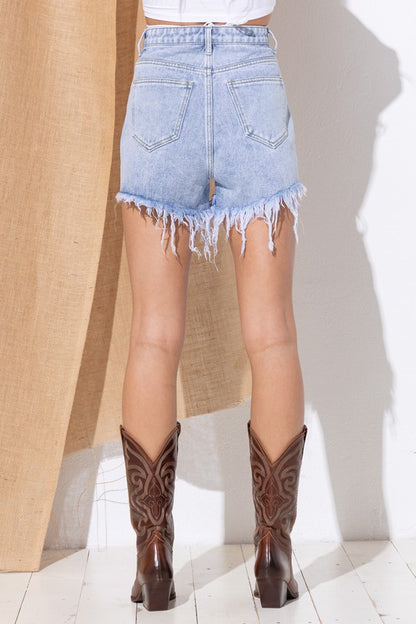 JEN Rhinestone Fringe Shorts