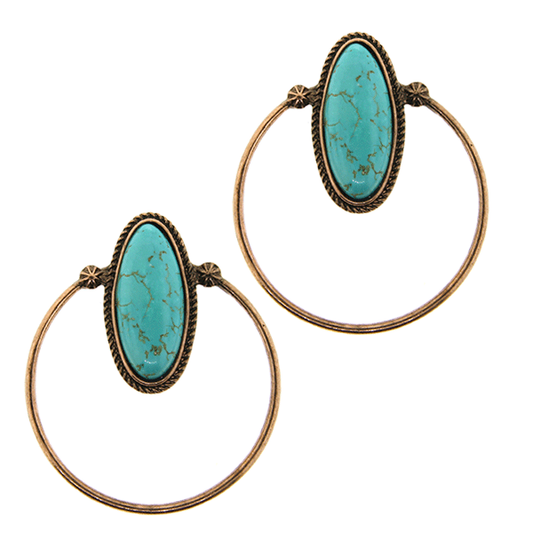 TRISHA Turquoise Copper Earrings