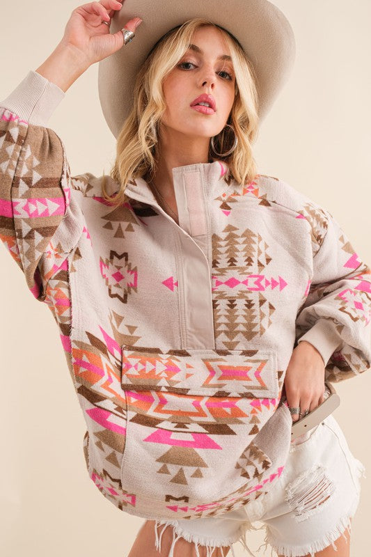 IZZY Aztec Western Pullover