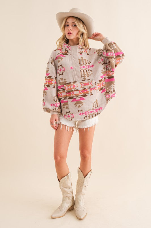 IZZY Aztec Western Pullover