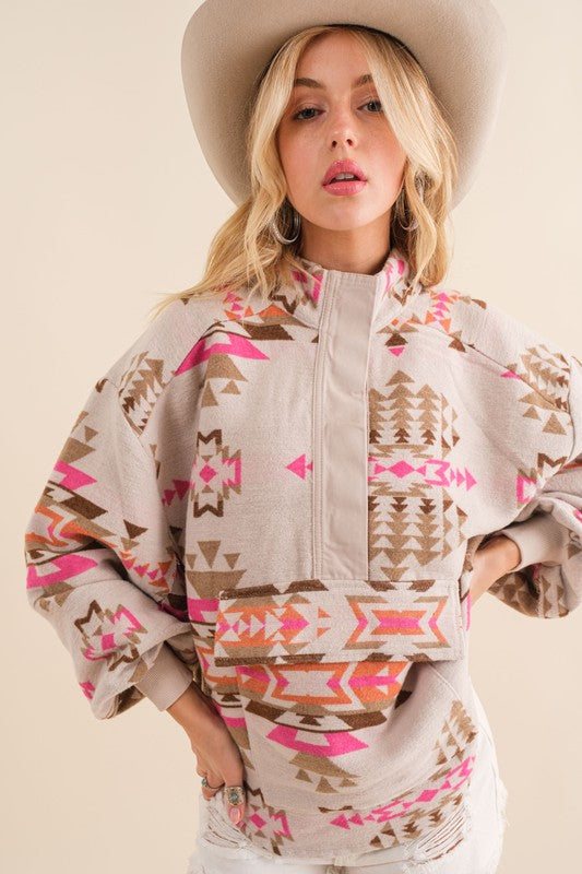 IZZY Aztec Western Pullover