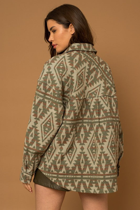 AMY Aztec Print Shacket