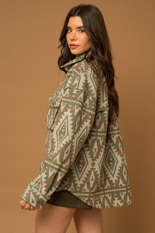 AMY Aztec Print Shacket