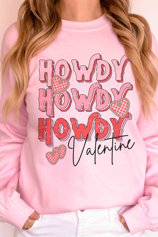 HOWDY VALENTINE Graphic Sweatshirt