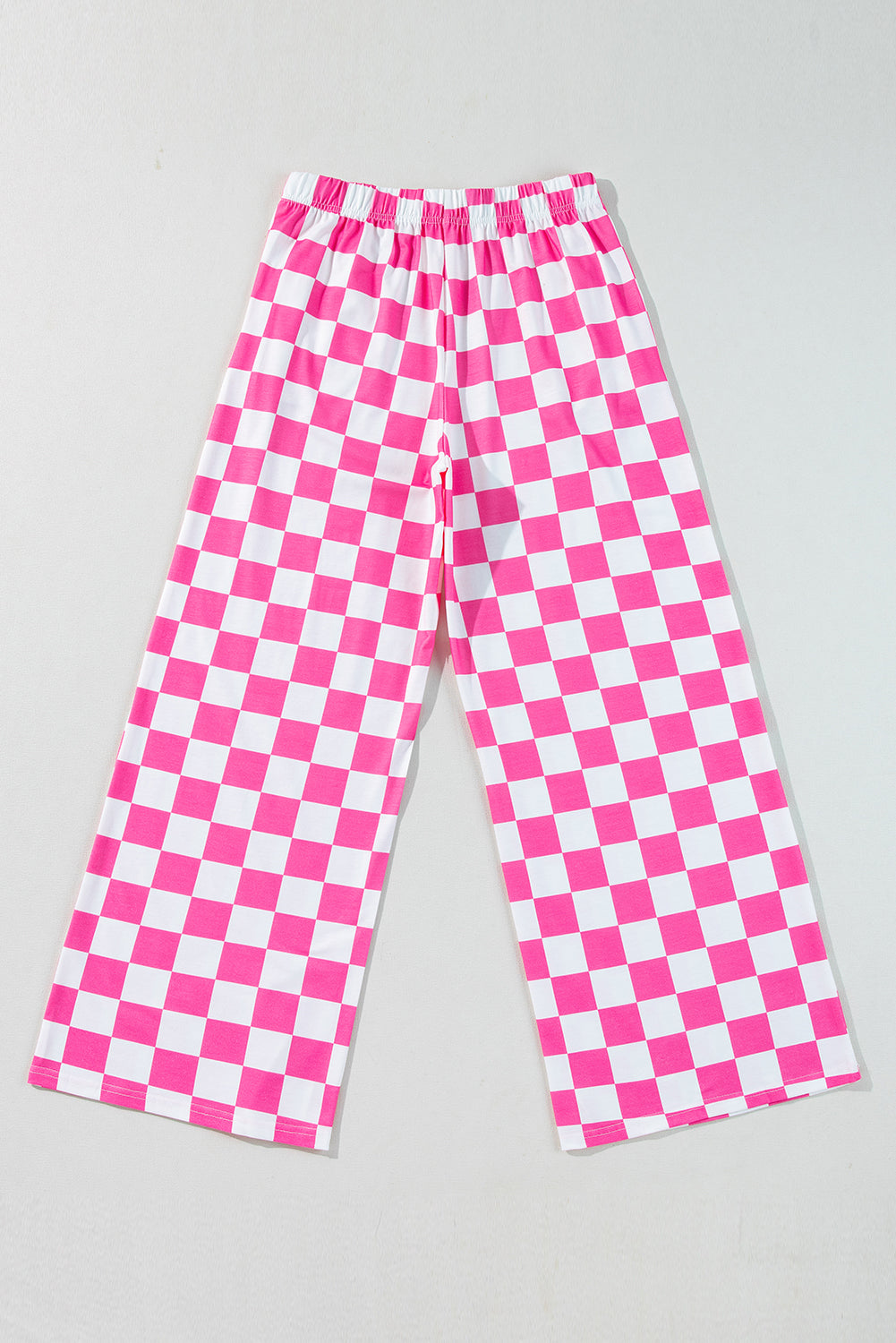 CHELSEA Checkered High Waisted Wide Leg Pants