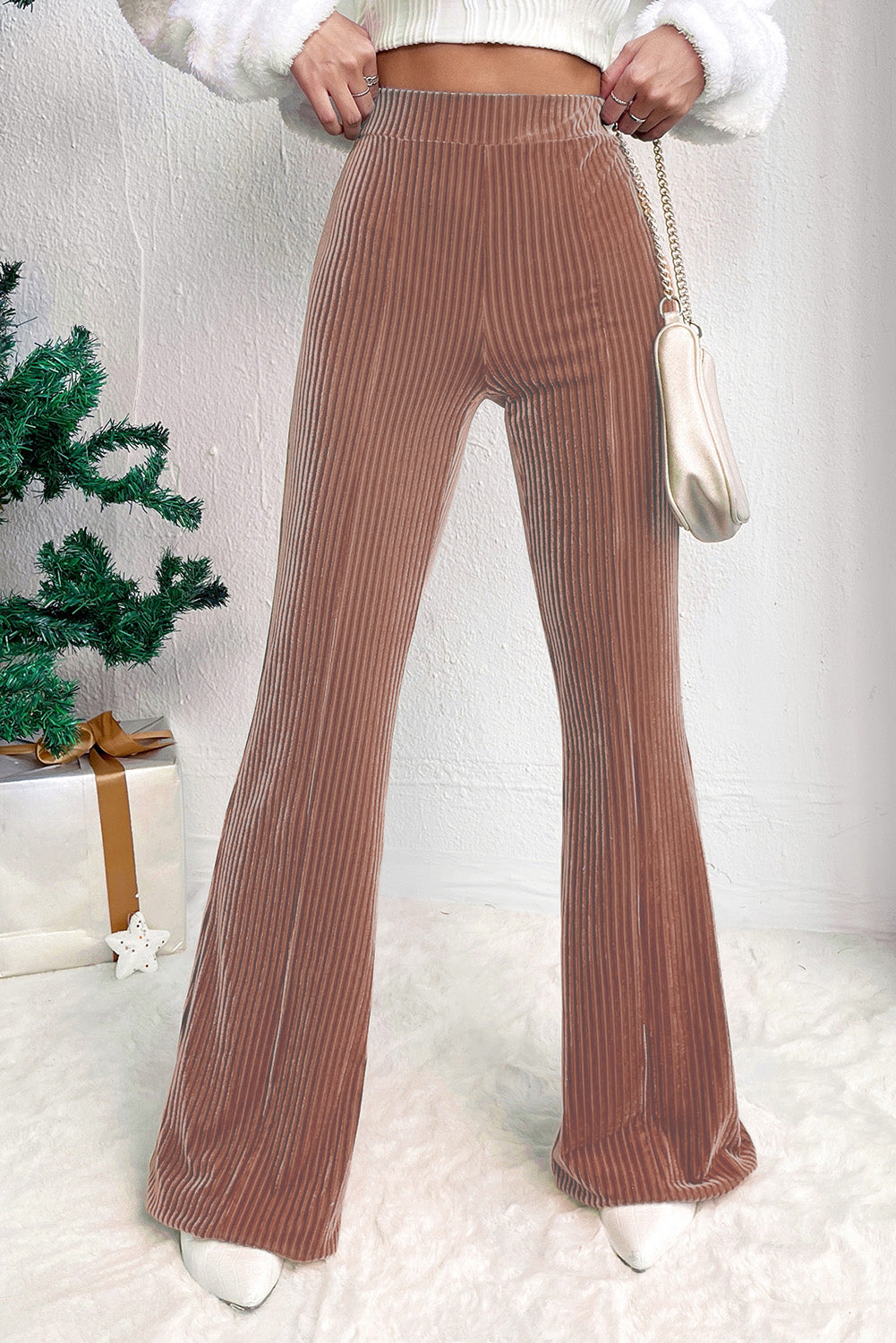 COURTLYN Corduroy High wasted Flare Pants