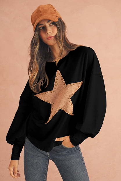 STELLA Studded Star Oversized Top