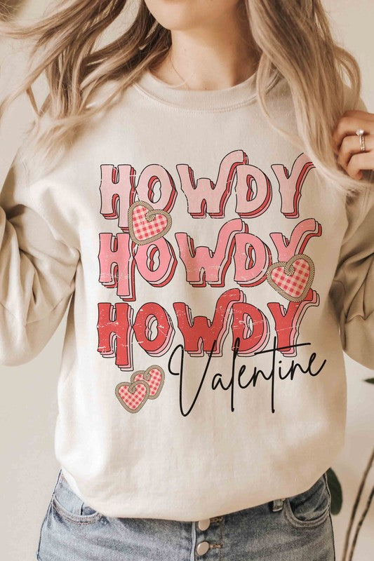 HOWDY VALENTINE Graphic Sweatshirt