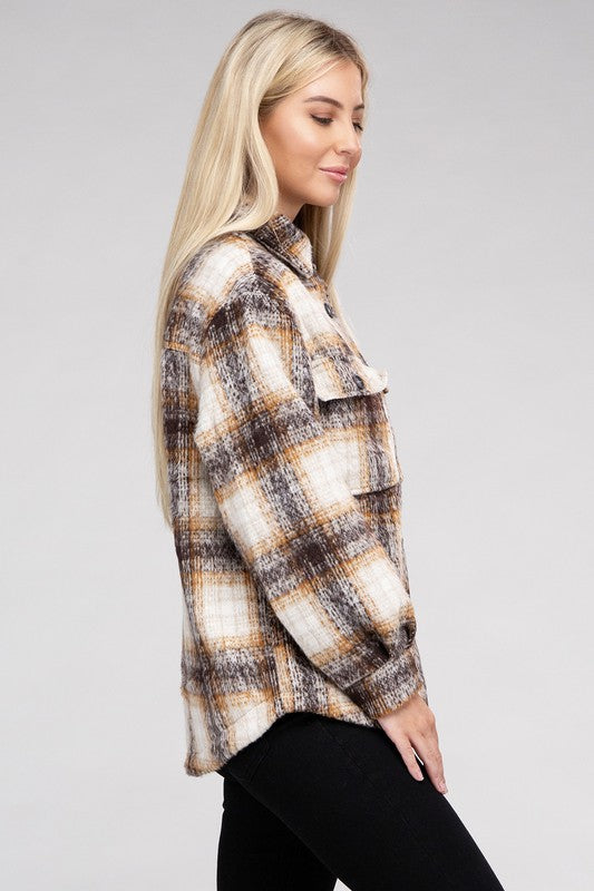 PRISCILLA Plaid Flannel Shacket