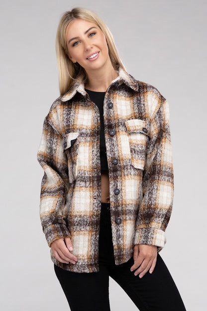 PRISCILLA Plaid Flannel Shacket