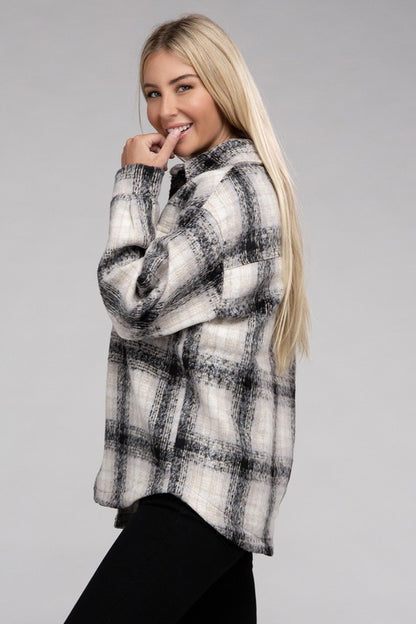 PRISCILLA Plaid Flannel Shacket