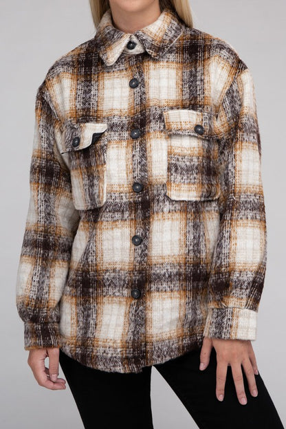 PRISCILLA Plaid Flannel Shacket