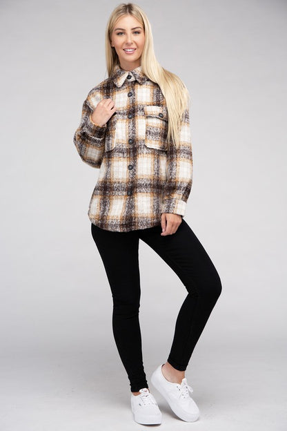 PRISCILLA Plaid Flannel Shacket