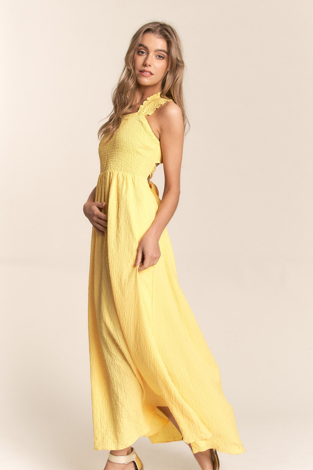 YOLY Crisscross Back Maxi Dress