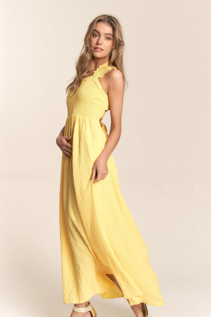 YOLY Crisscross Back Maxi Dress