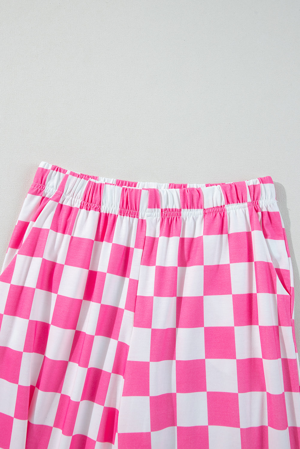 CHELSEA Checkered High Waisted Wide Leg Pants