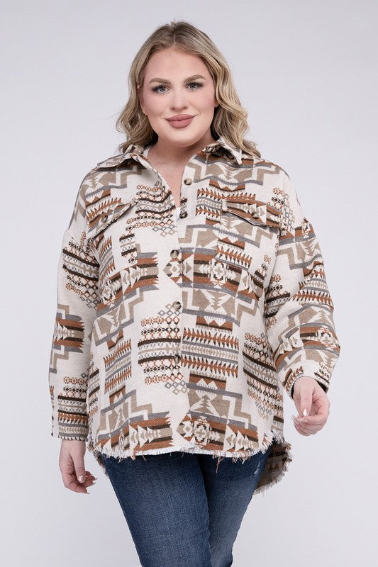 MARIE Aztec Western Shacket