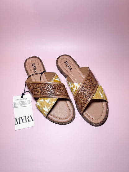 MAYA Mukluk Hand Tooled Sandals