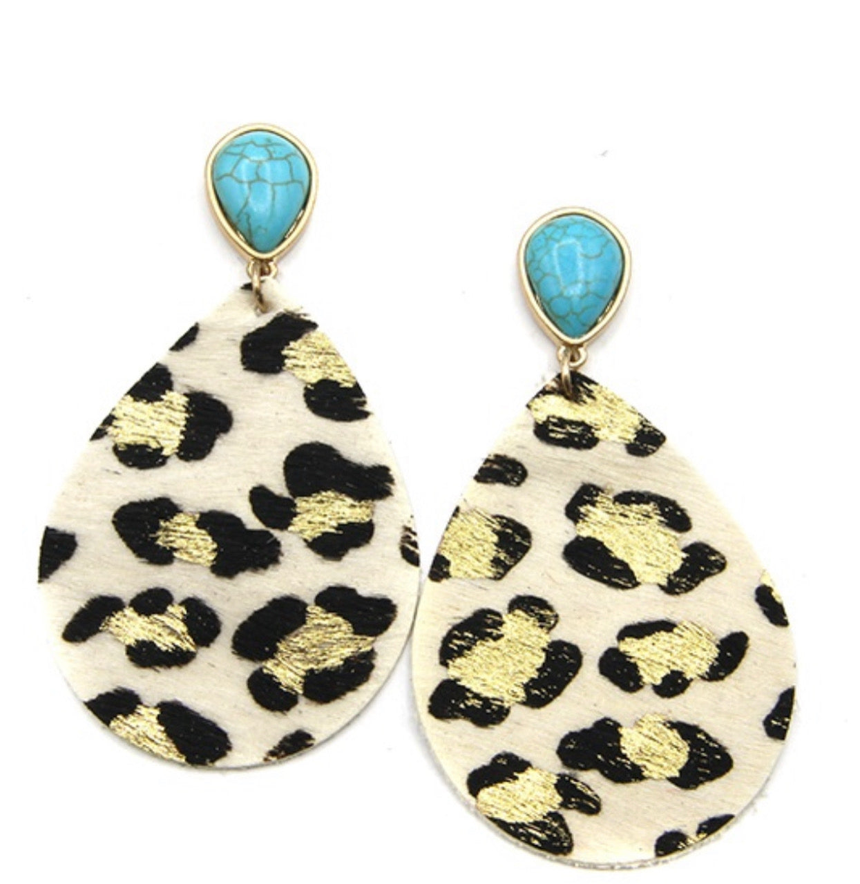 EVA Leopard Tear Drop Earrings