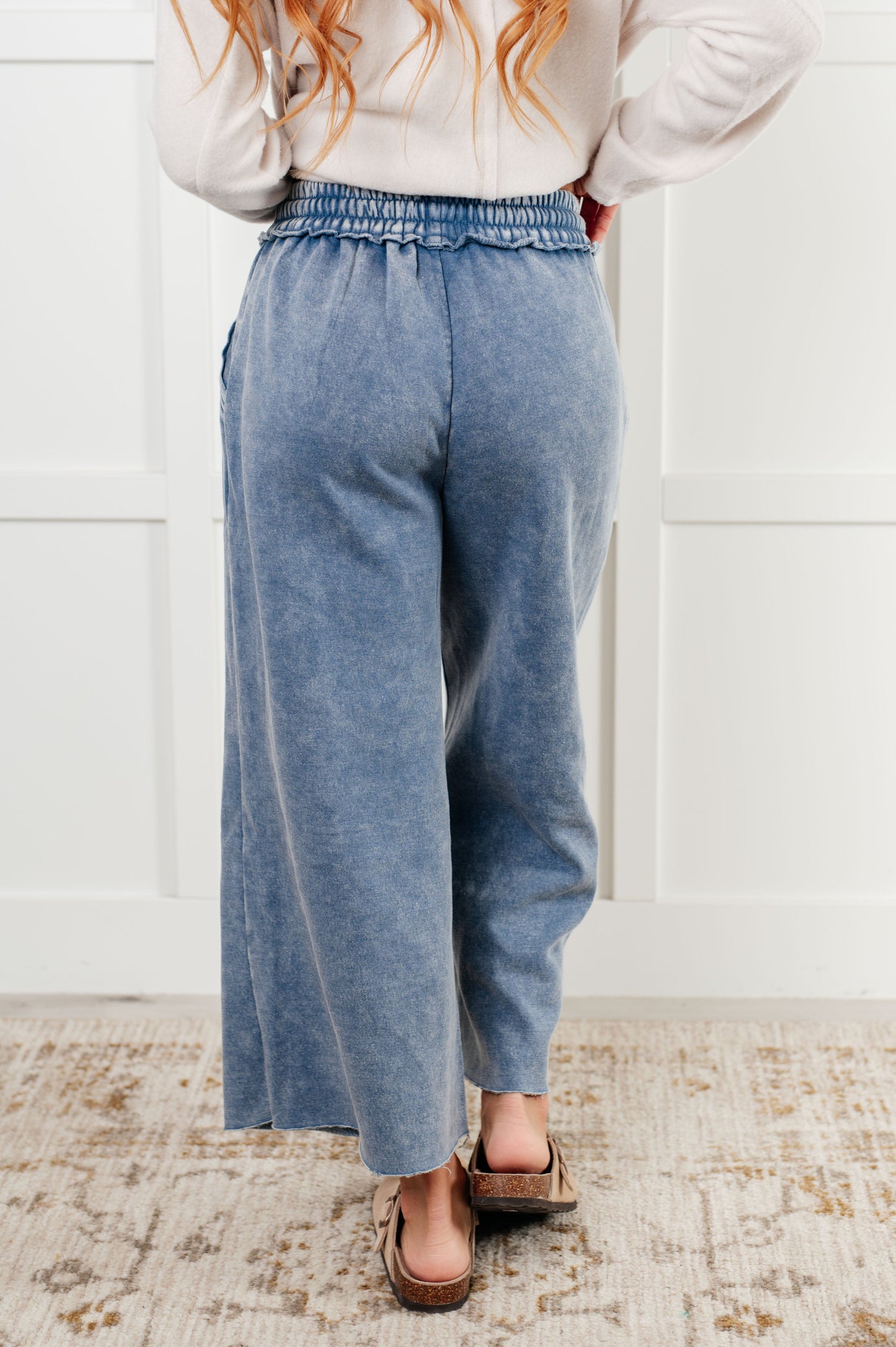 LET'S GO Wide Leg Sweatpants