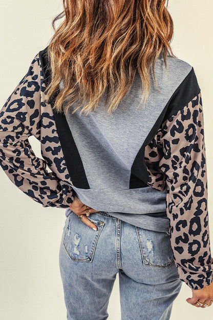 GRACIE Gray Cheetah Sweatshirt