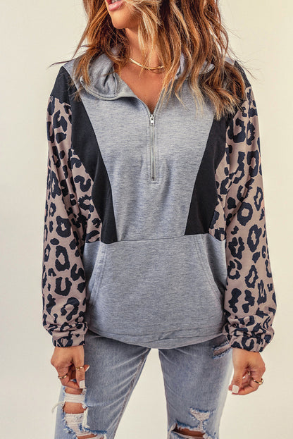 GRACIE Gray Cheetah Sweatshirt