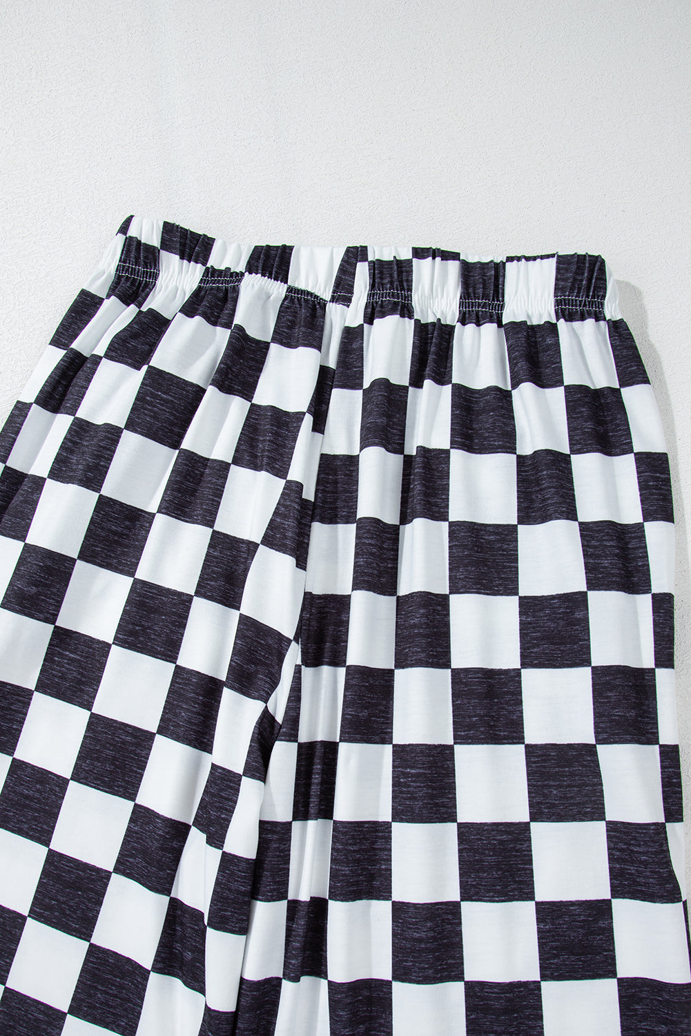 CHELSEA Checkered High Waisted Wide Leg Pants