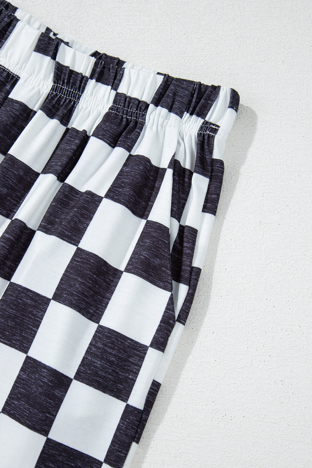 CHELSEA Checkered High Waisted Wide Leg Pants