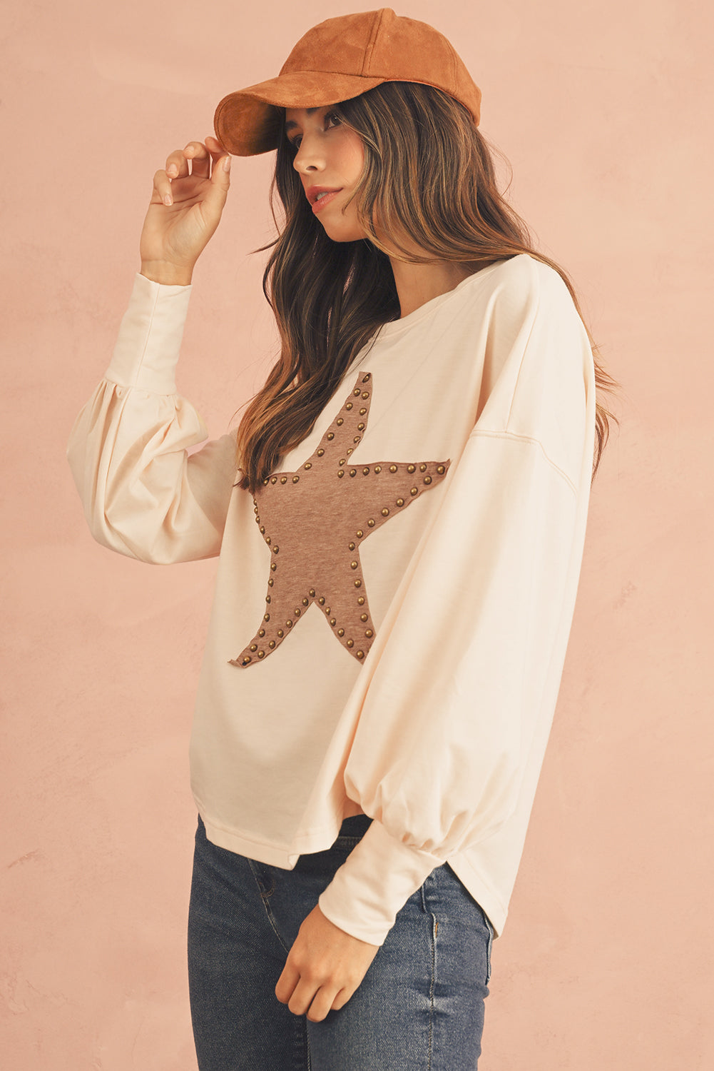 STELLA Studded Star Oversized Top