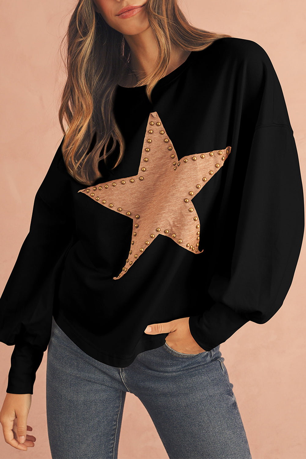 STELLA Studded Star Oversized Top