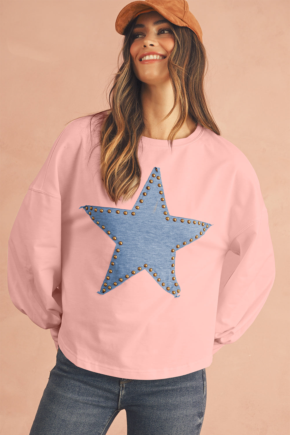 STELLA Studded Star Oversized Top